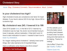 Tablet Screenshot of cholesterolstory.com